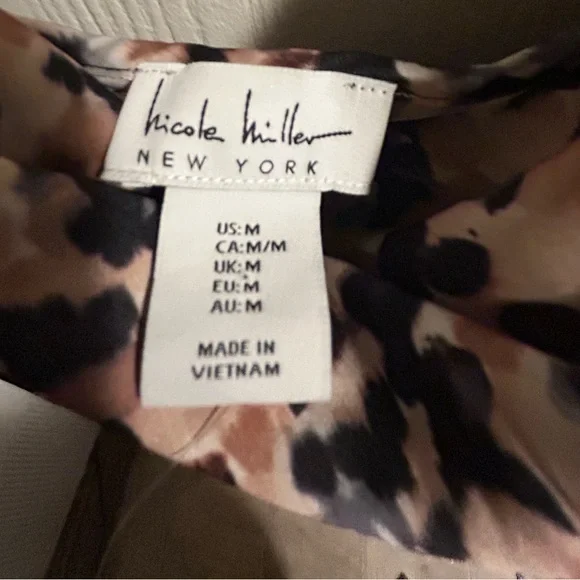 Nicole Miller Animal print Slip dress size M NWT - Picture 3 of 3